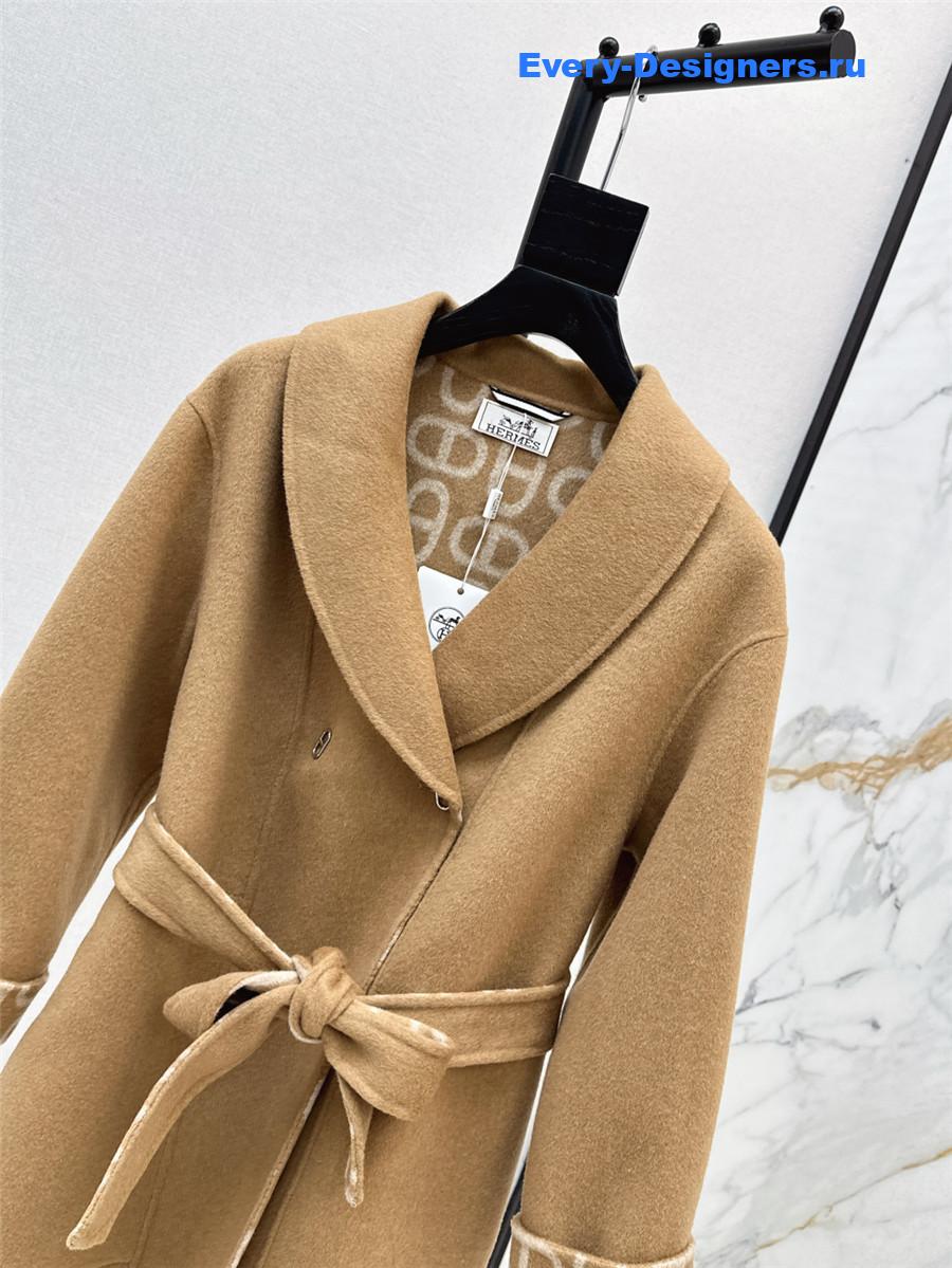 H**me5 brown cashmere mid-length coat