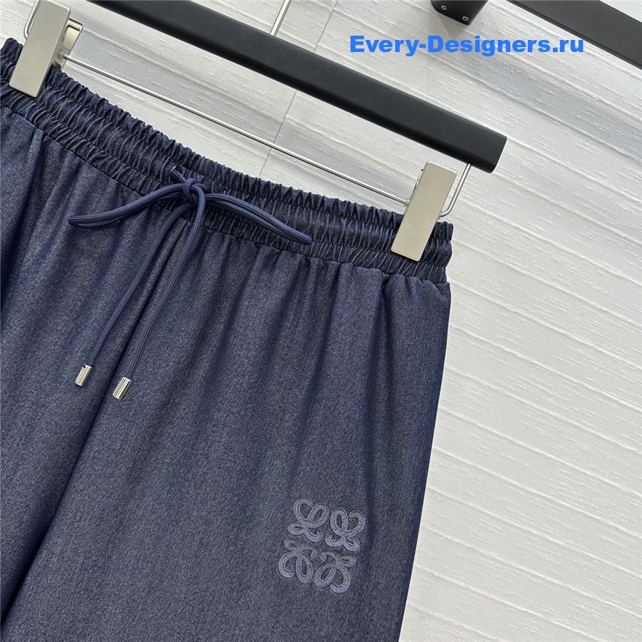 L0ew* blue denim drawstring pants