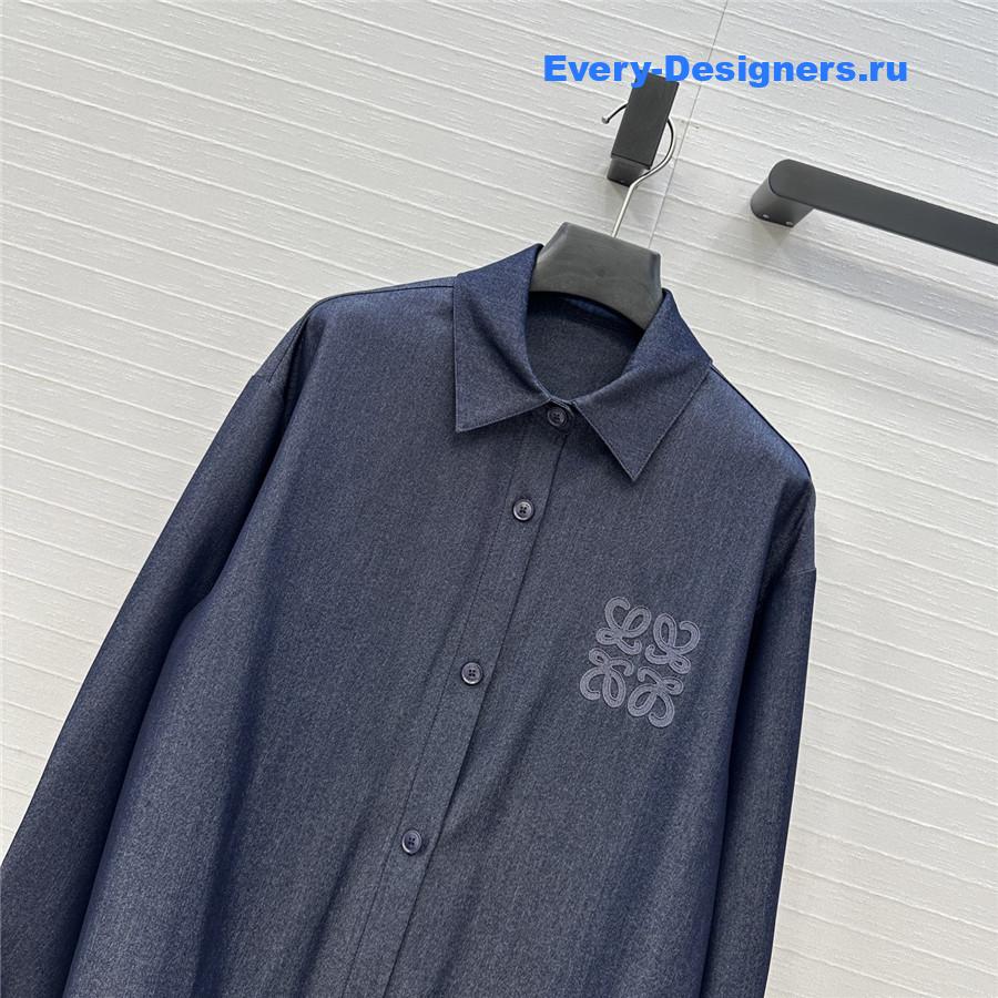 L0ew* shirt in cotton blue