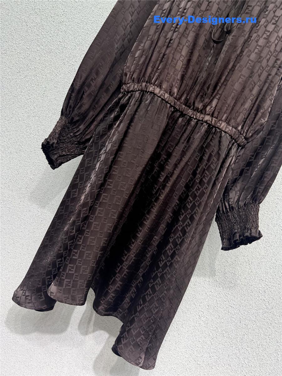 F**di ff brown dress