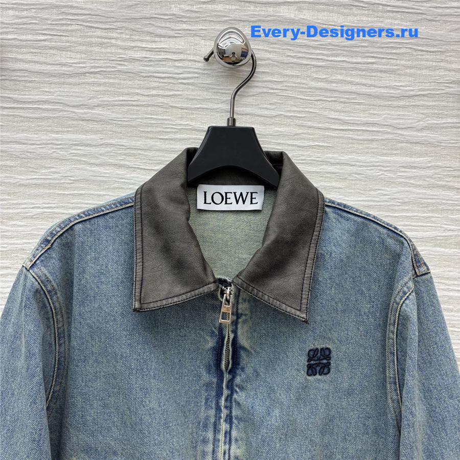 L0ew* zip-up jacket in denim blue