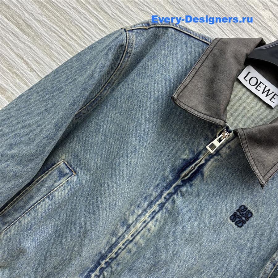 L0ew* zip-up jacket in denim blue