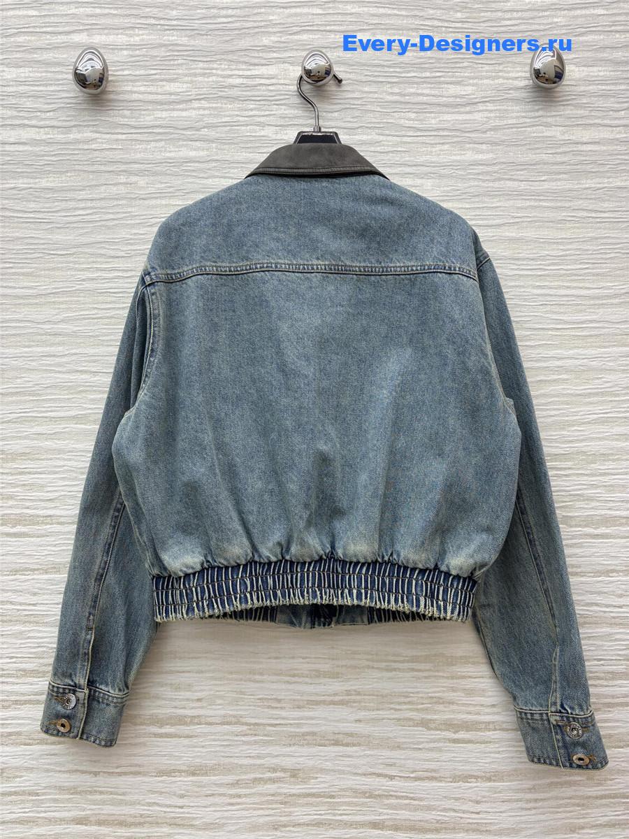 L0ew* zip-up jacket in denim blue