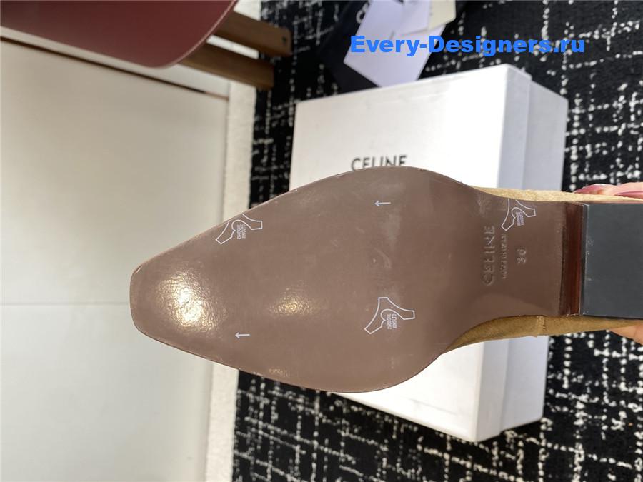 Ce1i*e womens beige suede zipped boots