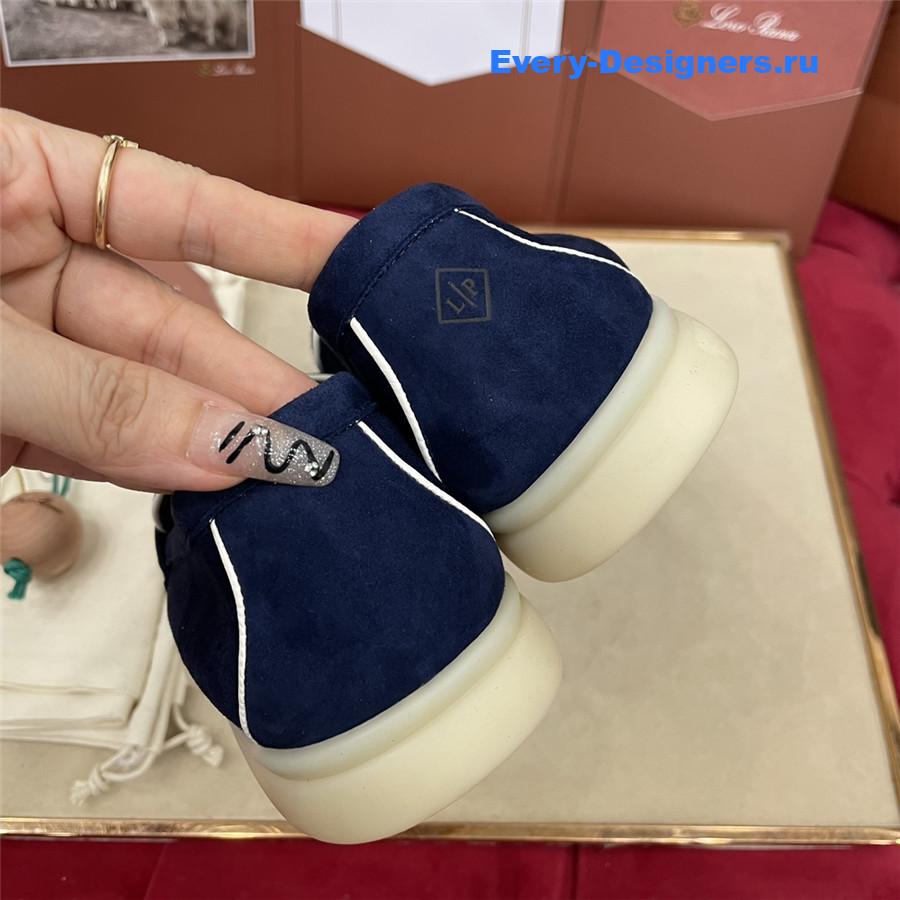 L0r0 P1ana blue suede walk loafers