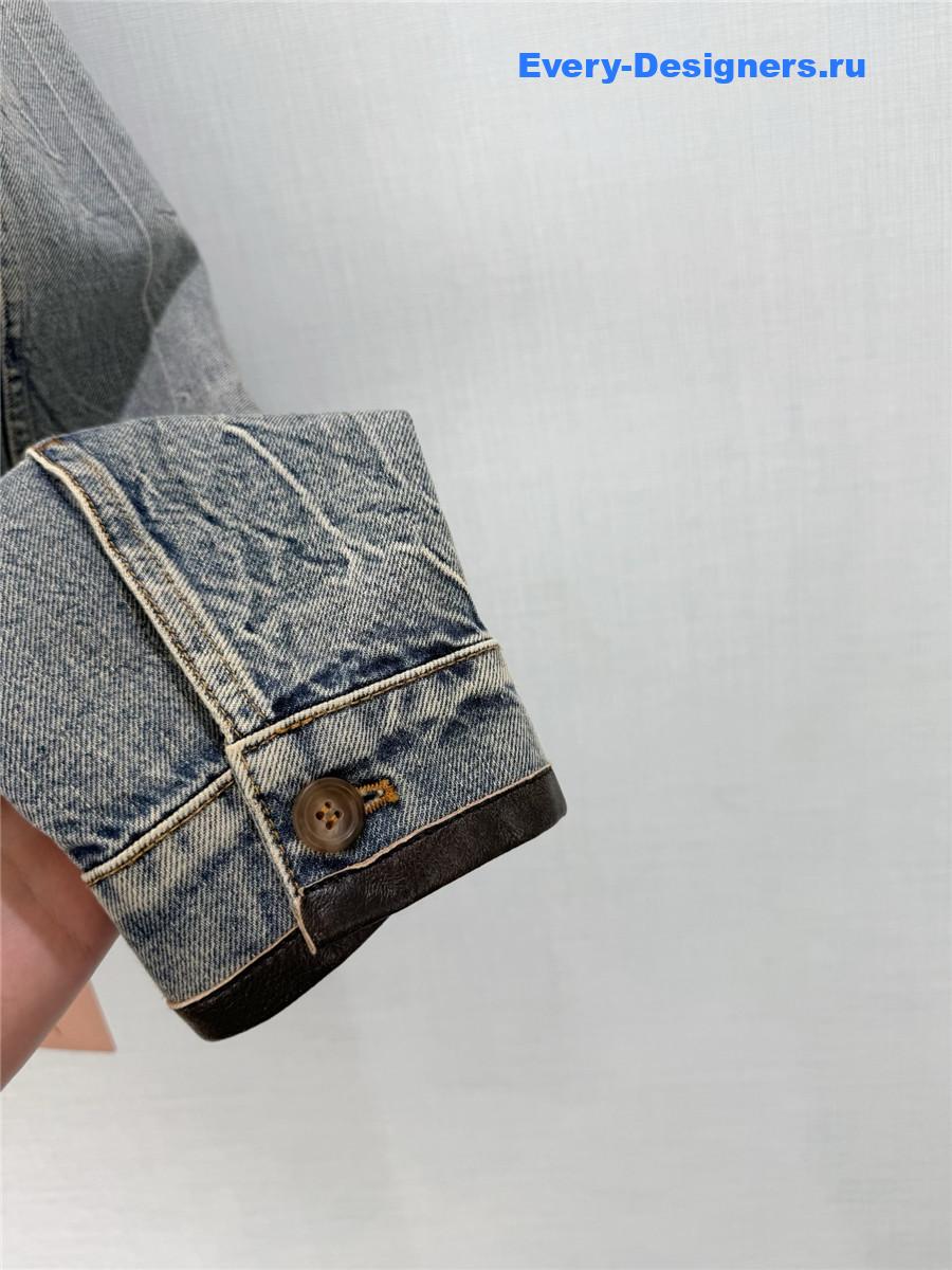Miu Miu Light Blue Denim Blouson Jacket