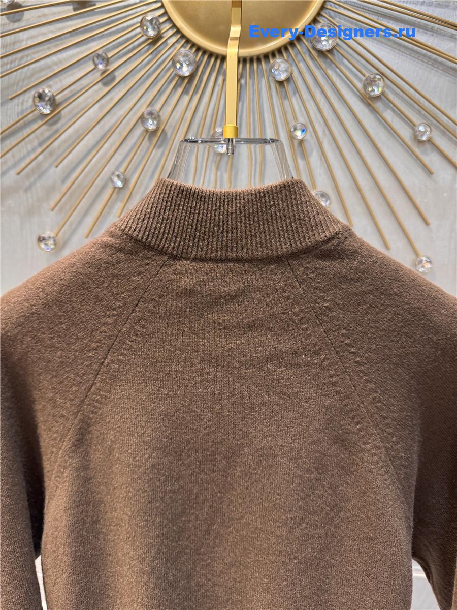 Miu Miu Dark Brown Cashmere Cardigan