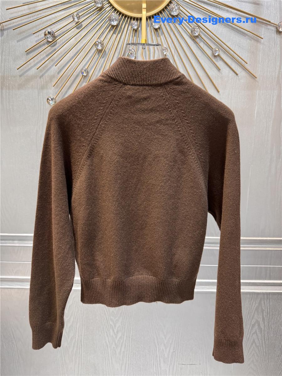 Miu Miu Dark Brown Cashmere Cardigan