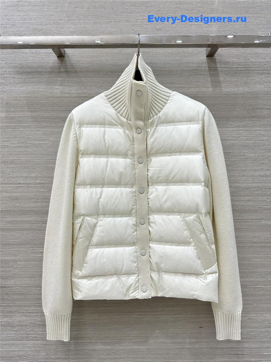 L0r0 P1ana white ivory besset down vest