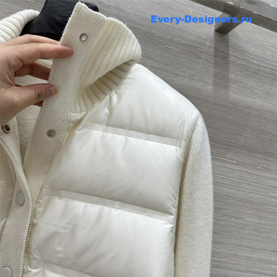 L0r0 P1ana white ivory besset down vest