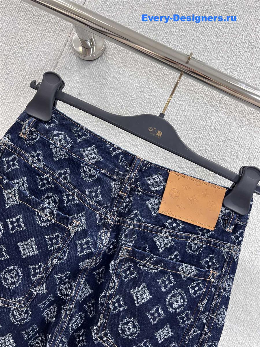 l0vis Vvtt0n monogram blue flared jeans