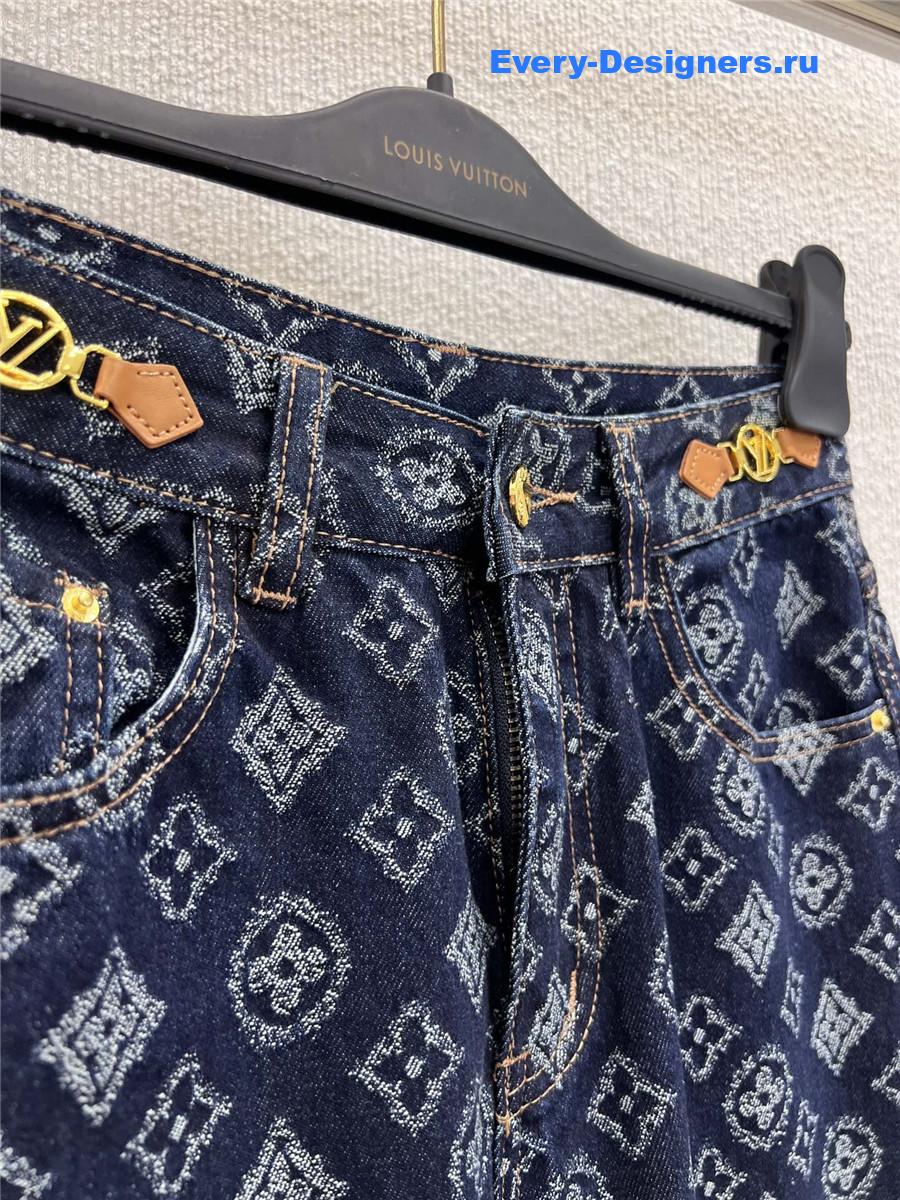 l0vis Vvtt0n monogram blue flared jeans