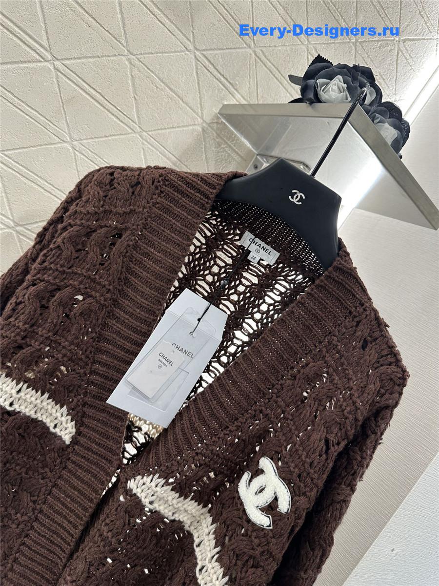 Ch**el embroidered v-neck cardigan