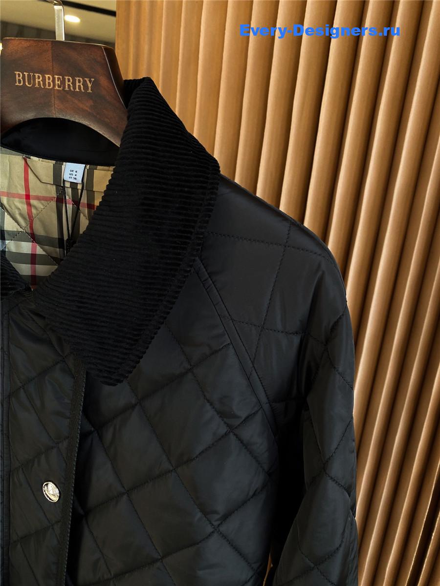 Bv*b*rry quilted nylon jacket in black