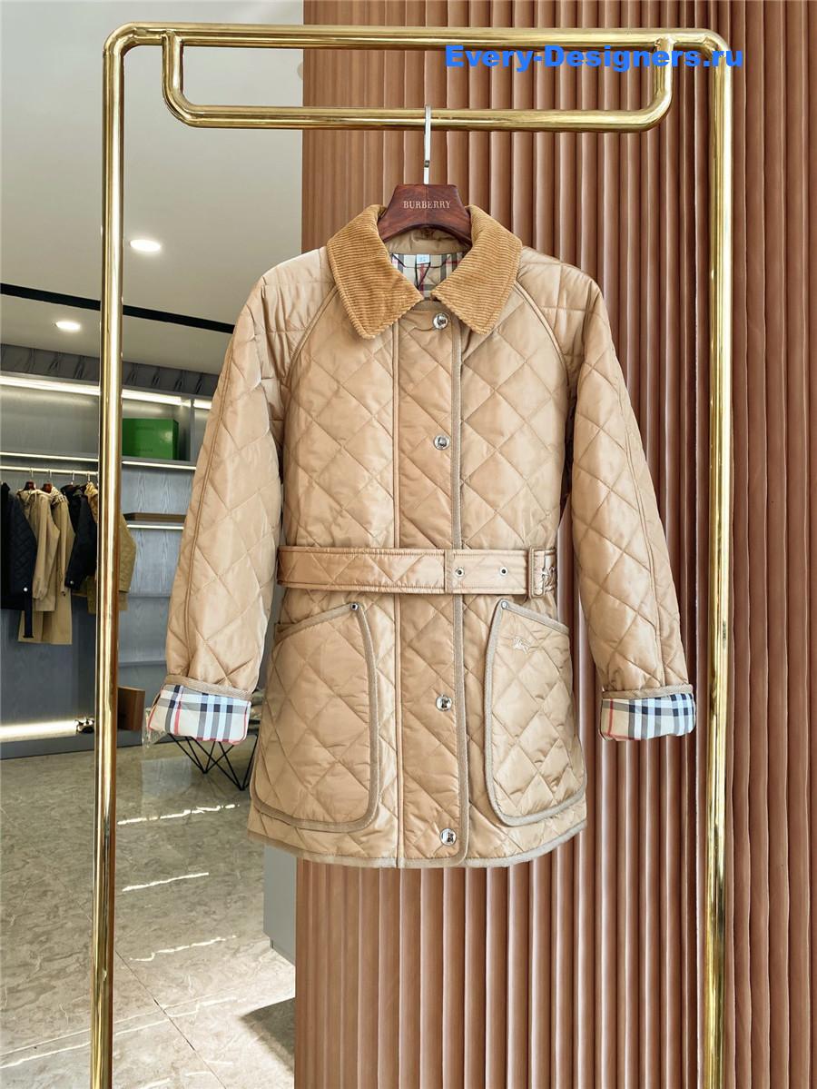 Bv*b*rry quilted nylon jacket in beige