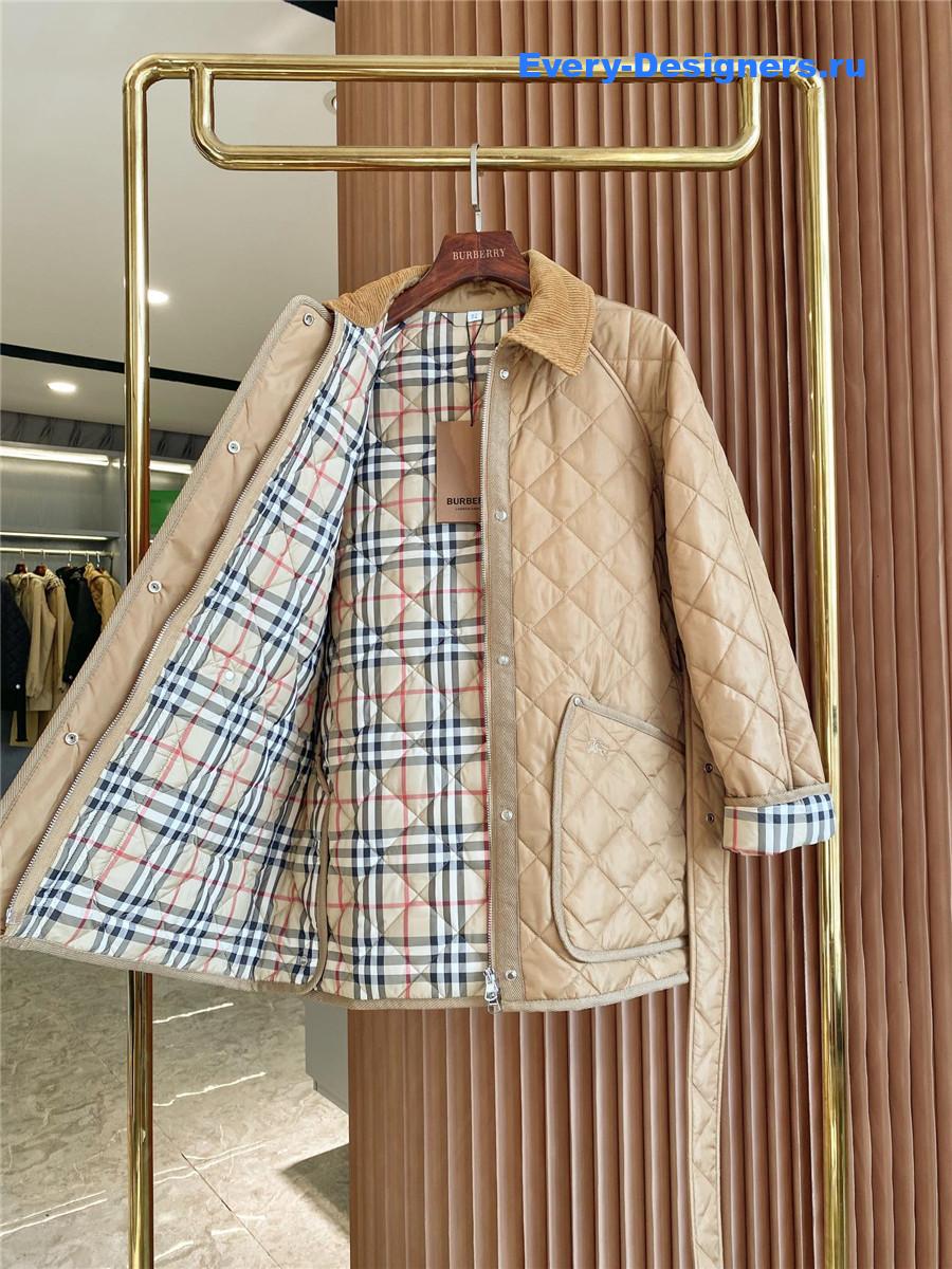 Bv*b*rry quilted nylon jacket in beige