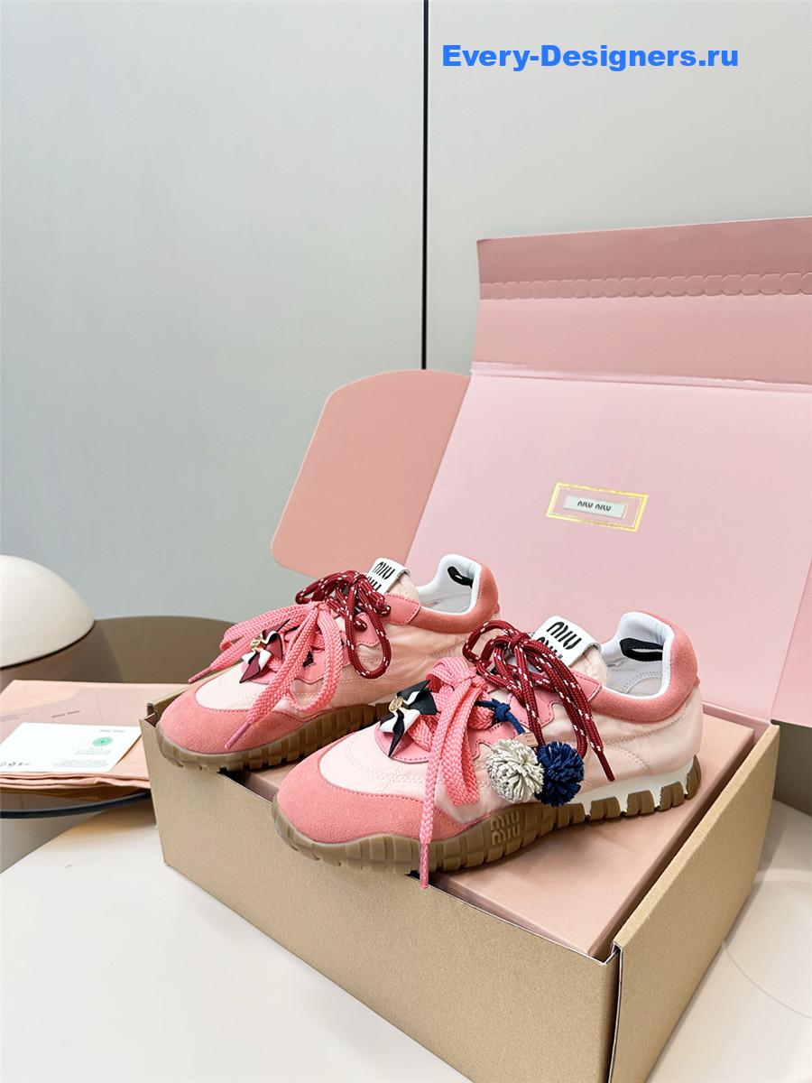 Miu Miu Pink Mule Sneakers