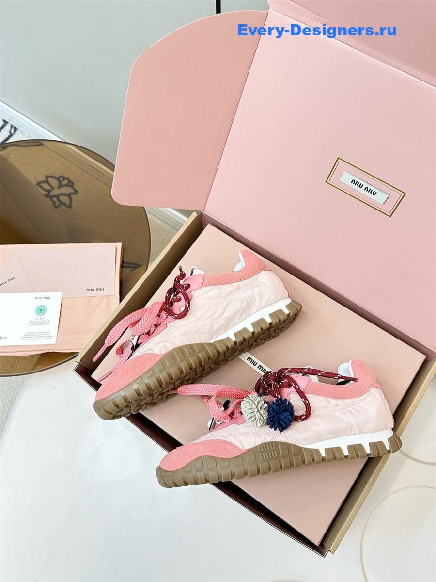 Miu Miu Pink Mule Sneakers