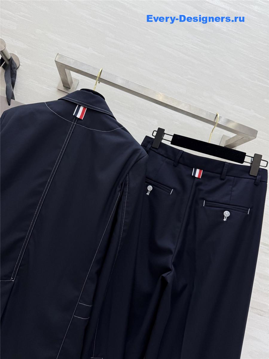 Thom Browne Elongated Patch Pocket Jacket With Pants Sets