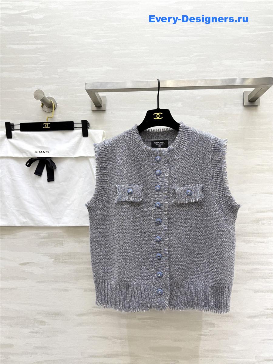 Ch**el grey wool vest