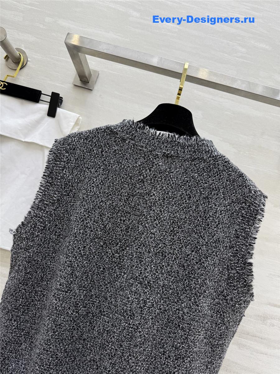 Ch**el dark grey wool vest