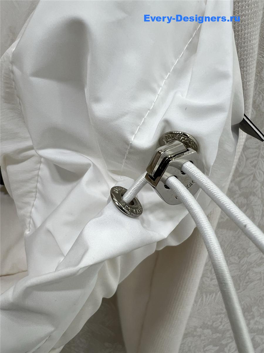Moncler White Padded Wool Zip-Up Cardigan