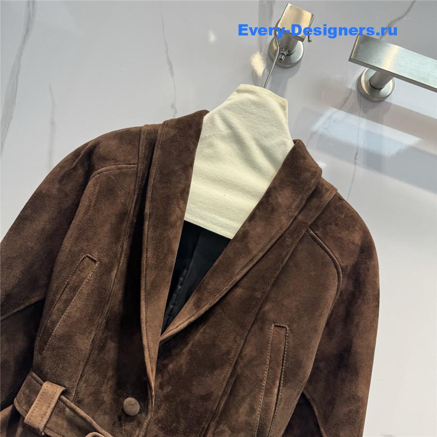 The R0w women’s suede leather jacket
