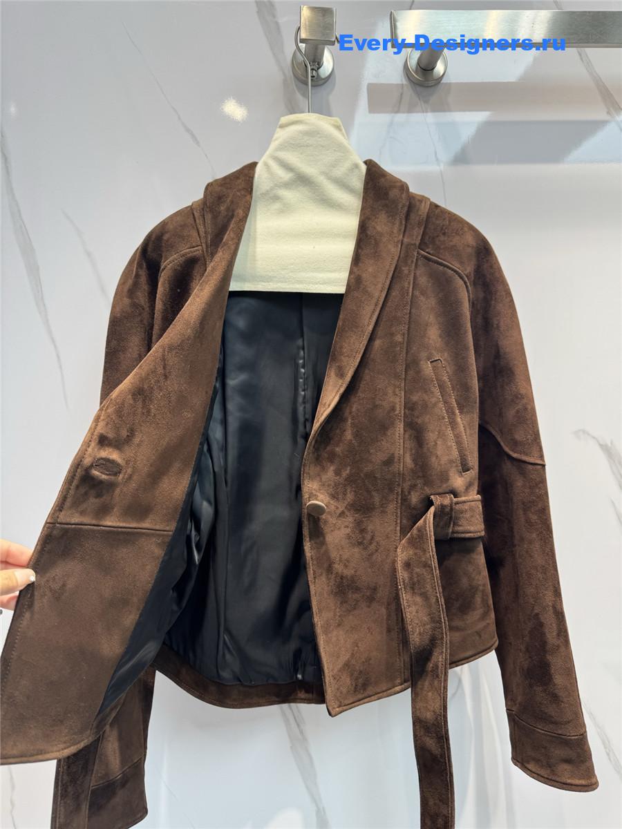 The R0w women’s suede leather jacket