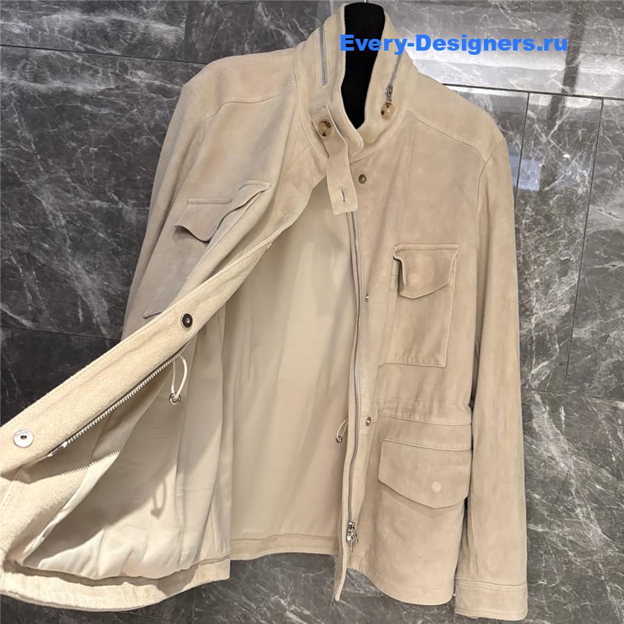 L0r0 P1ana beige suede traveller jacket