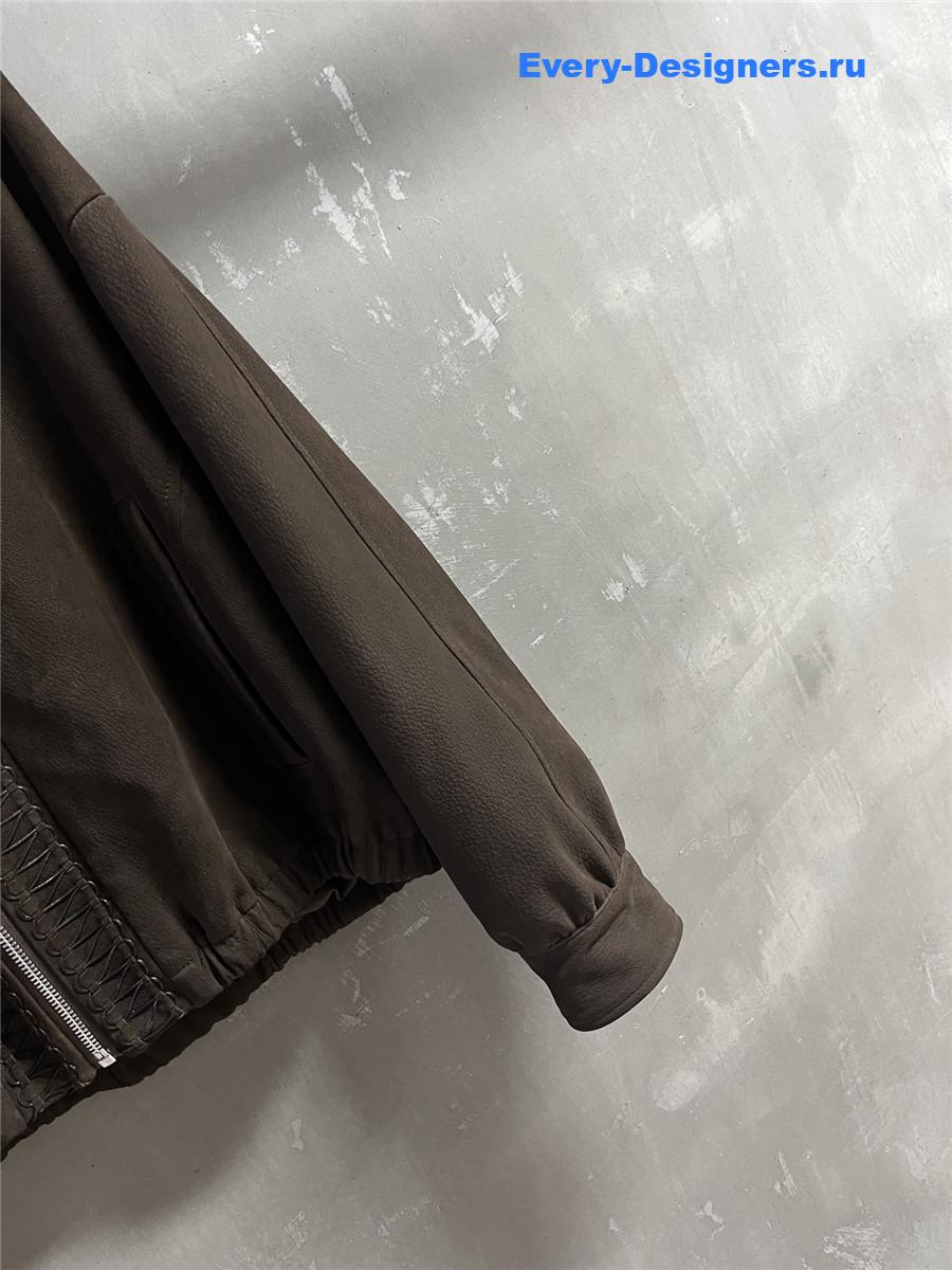 Miu Miu V-Neck Suede Coat