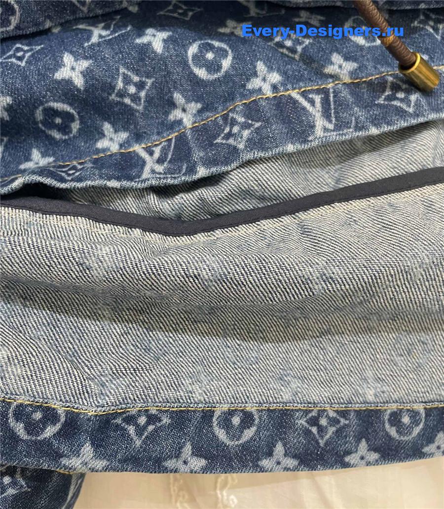 l0vis Vvtt0n monogram denim tiered skirt