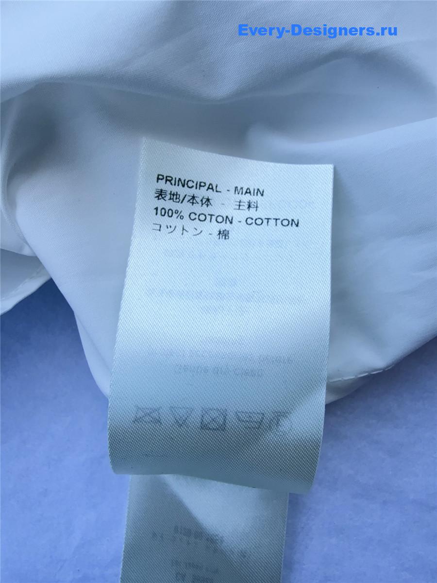 l0vis Vvtt0n white ruffle neck shirt