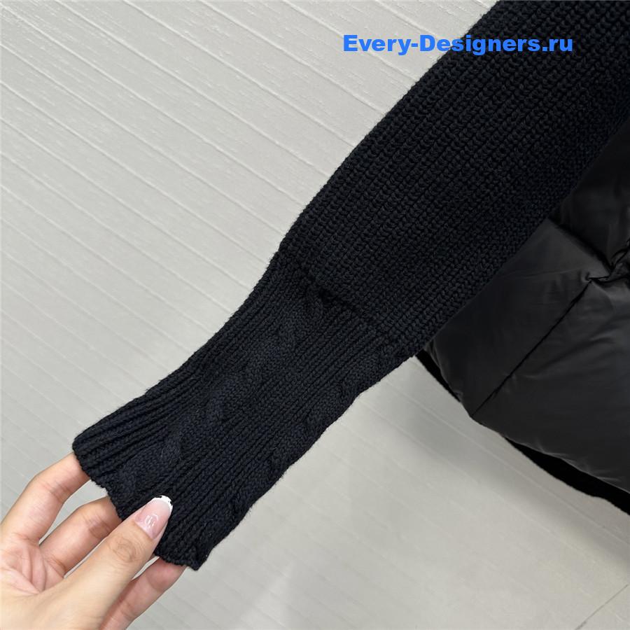 Moncler Black Padded Zipped Cardigan