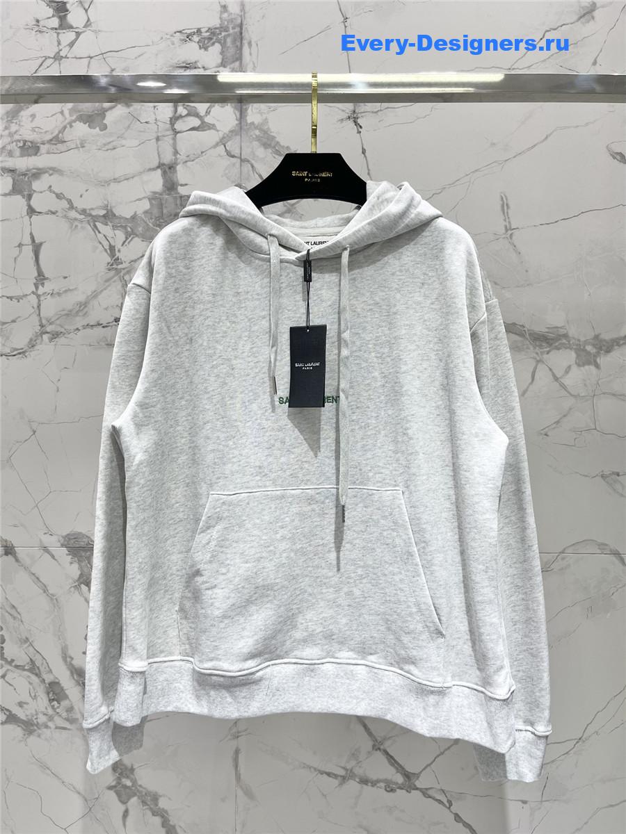 Sa1nt Lau*nt grey cotton hoodie