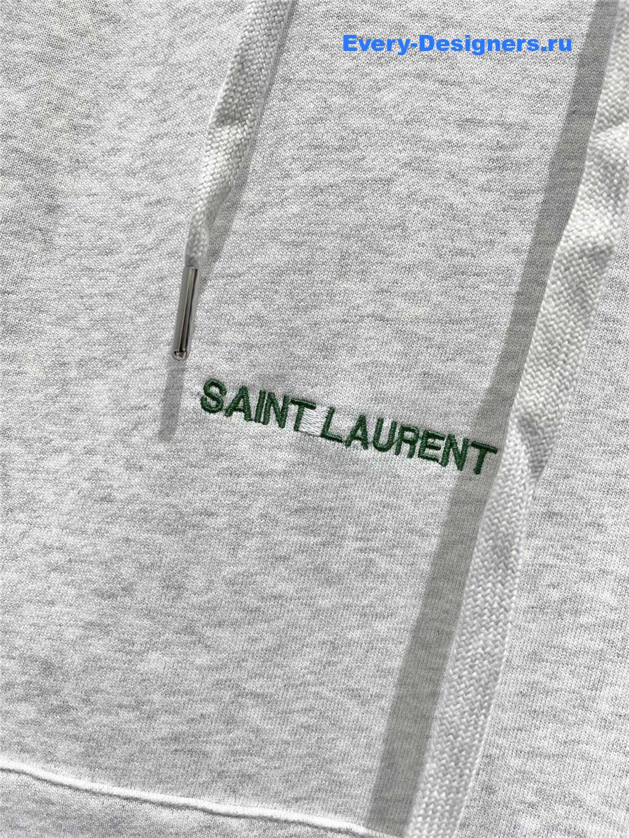 Sa1nt Lau*nt grey cotton hoodie