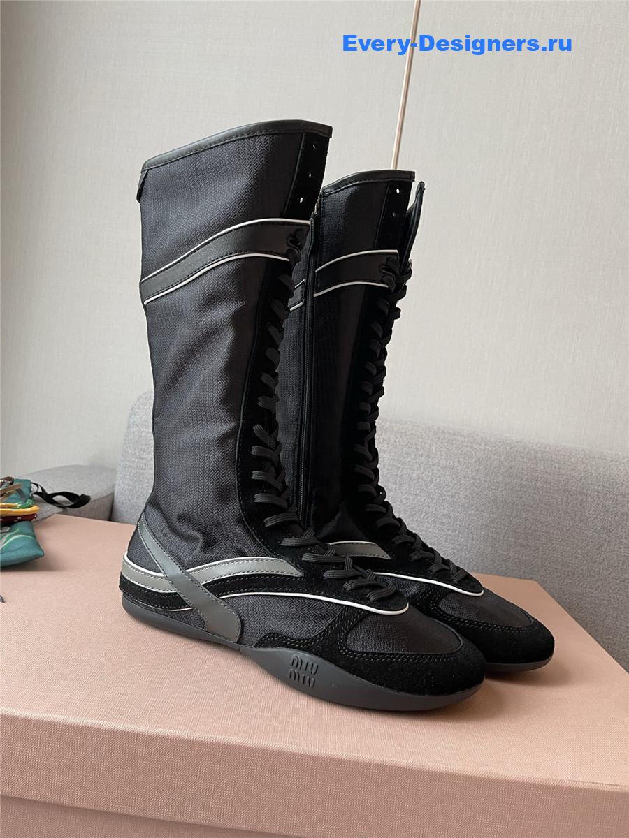 Miu Miu Black Gymnasium Boxeur Boots