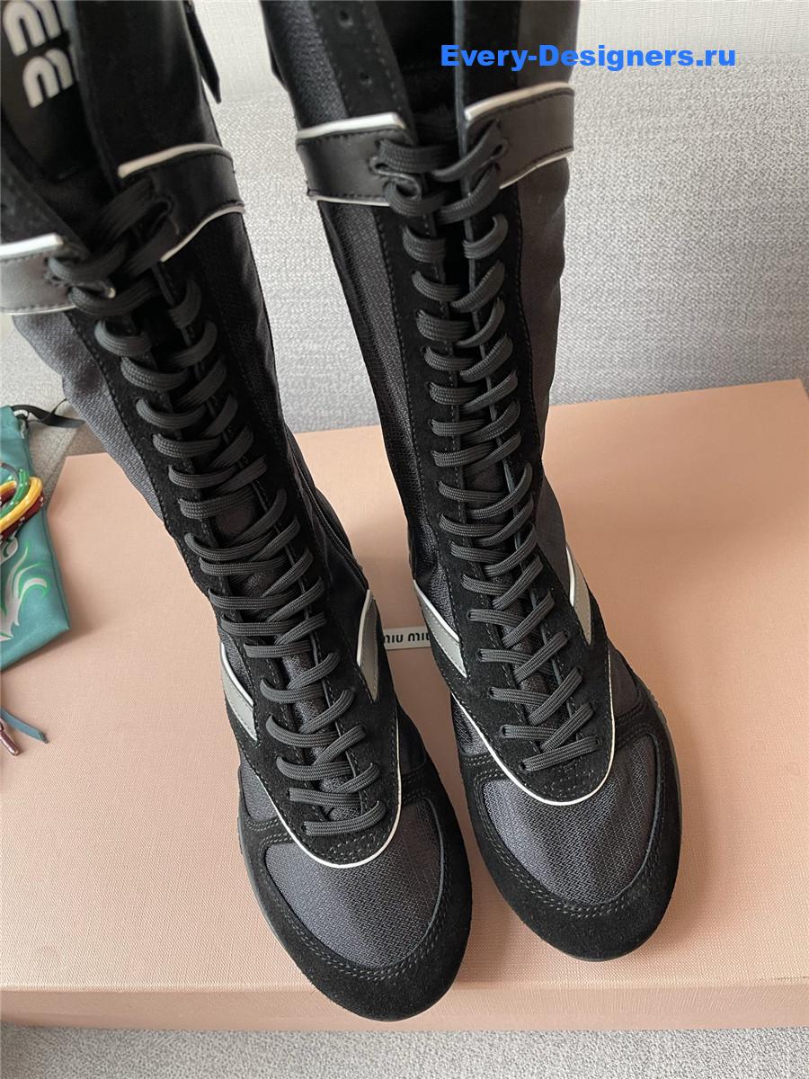 Miu Miu Black Gymnasium Boxeur Boots
