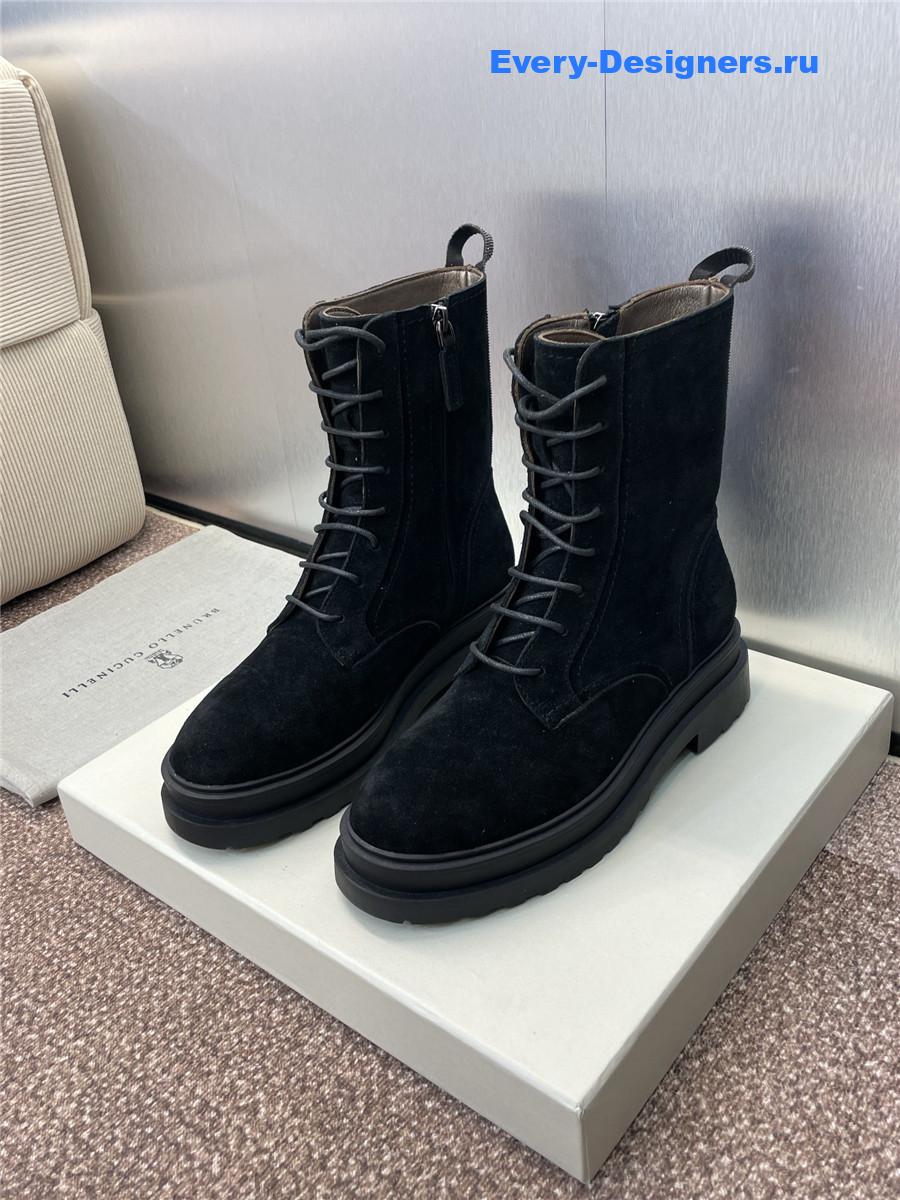 BC Black Suede Combat Boots