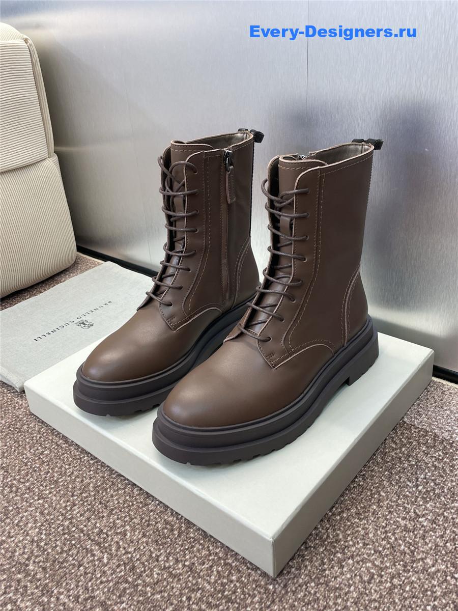 BC Brown Suede Combat Boots