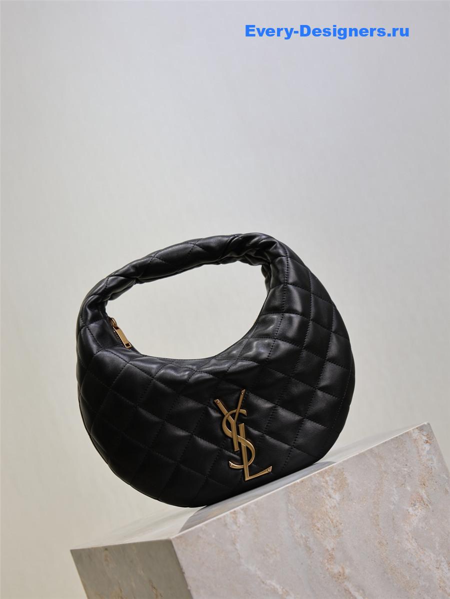 Sa1nt Lau*nt black lambskin icare baby hobo