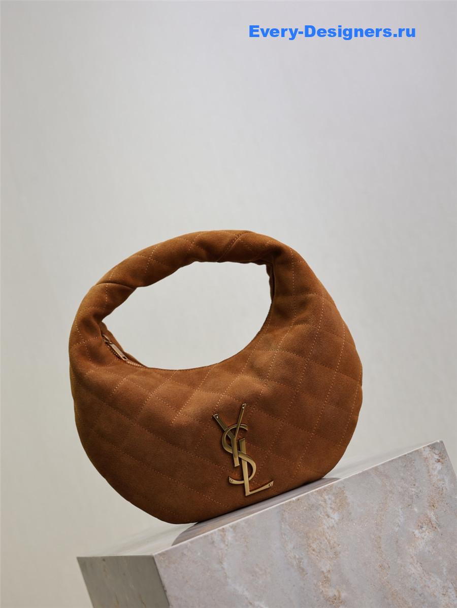 Sa1nt Lau*nt brown suede icare baby hobo
