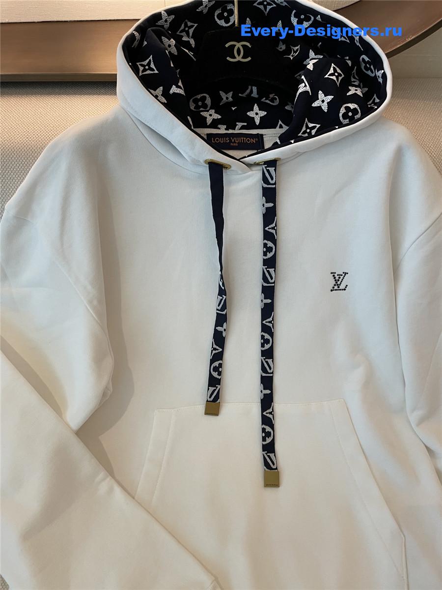 l0vis Vvtt0n white cotton hoodie