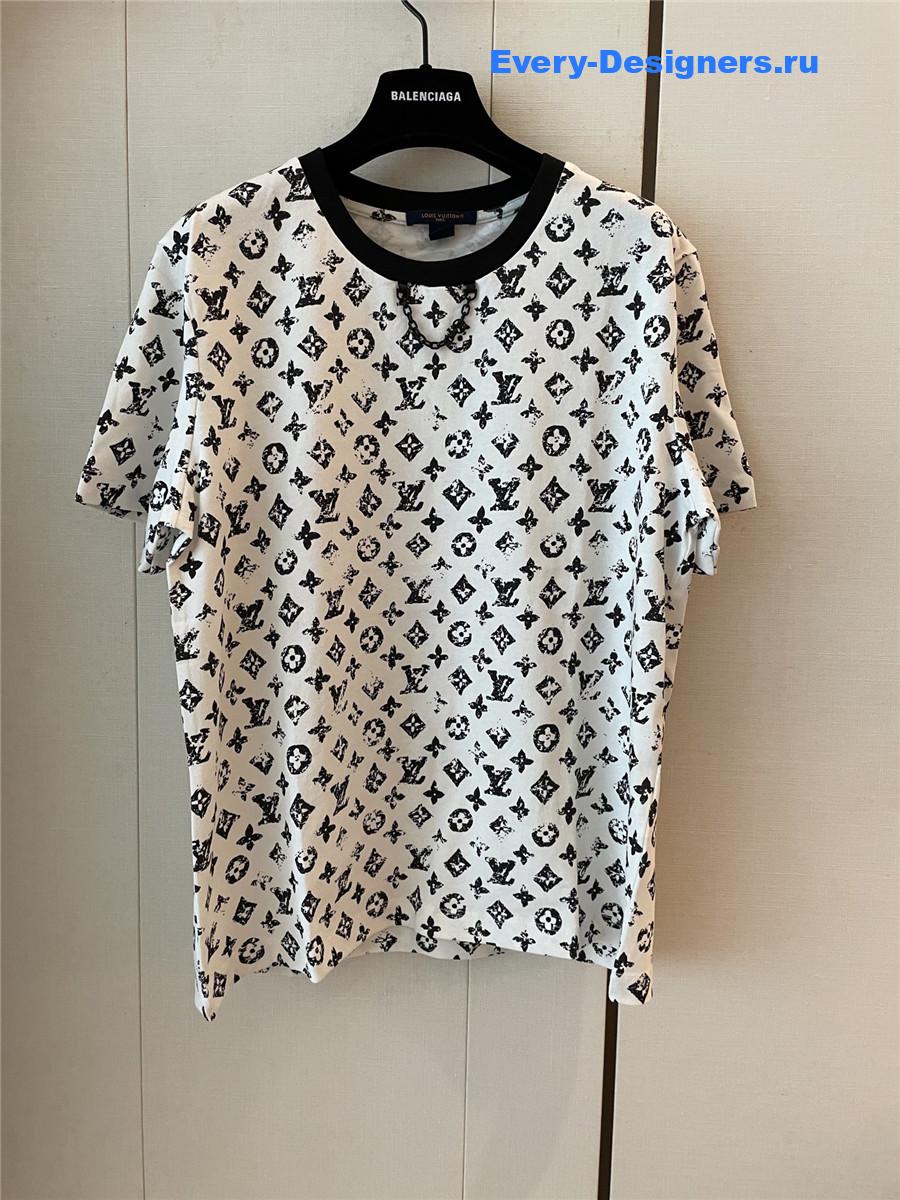 l0vis Vvtt0n lv monogram cotton crewneck