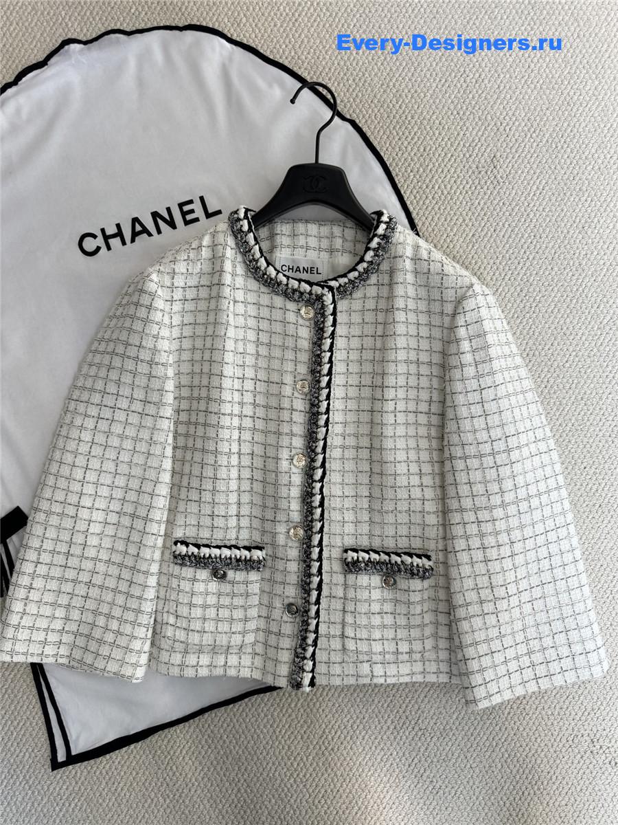 Ch**el ladies tweed jackets plaid coat