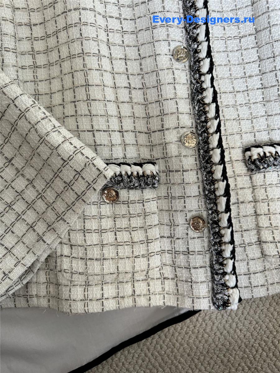Ch**el ladies tweed jackets plaid coat