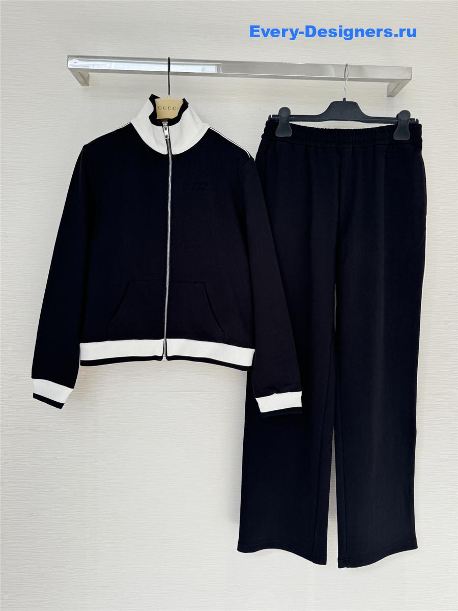 Gvc*1 zip-up jacket with elastic waist pants set