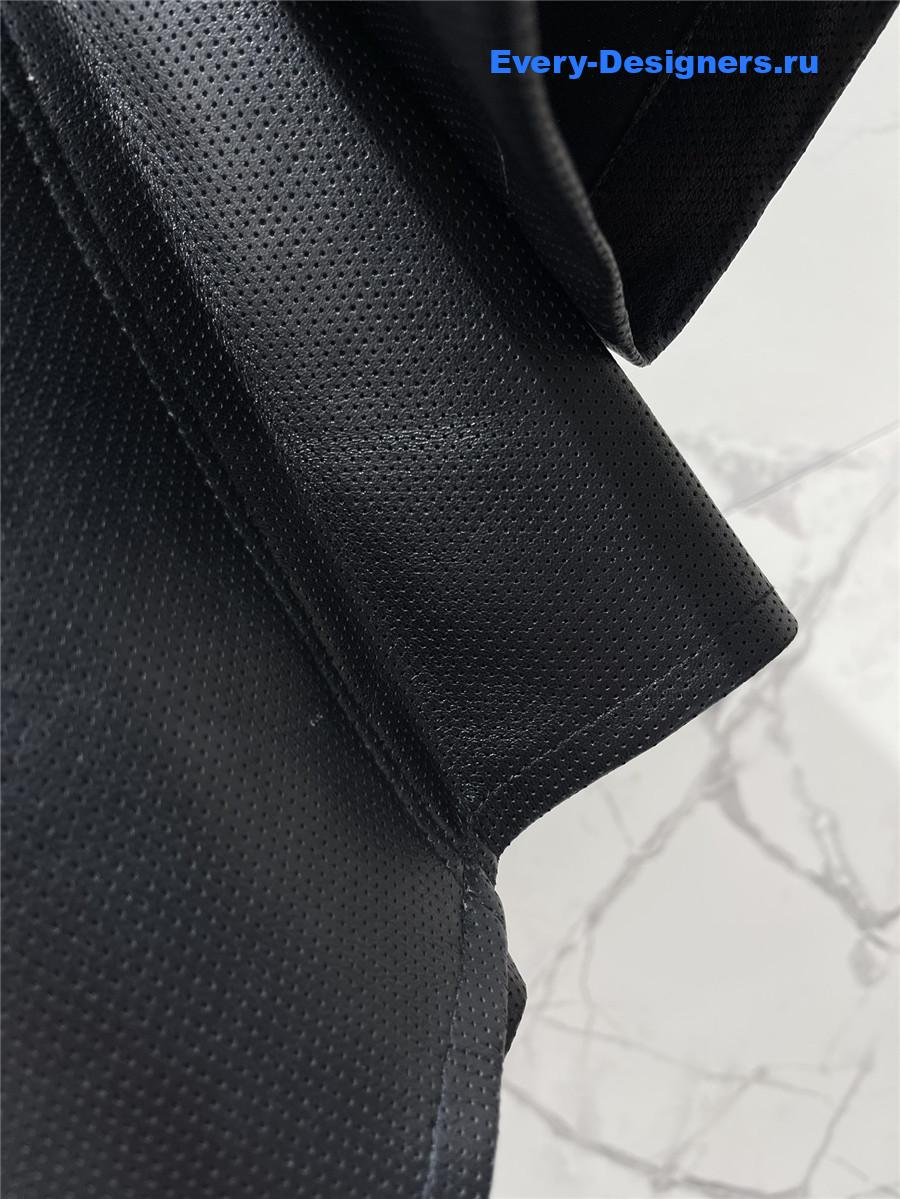 L0ew* black nappa lambskin shirt