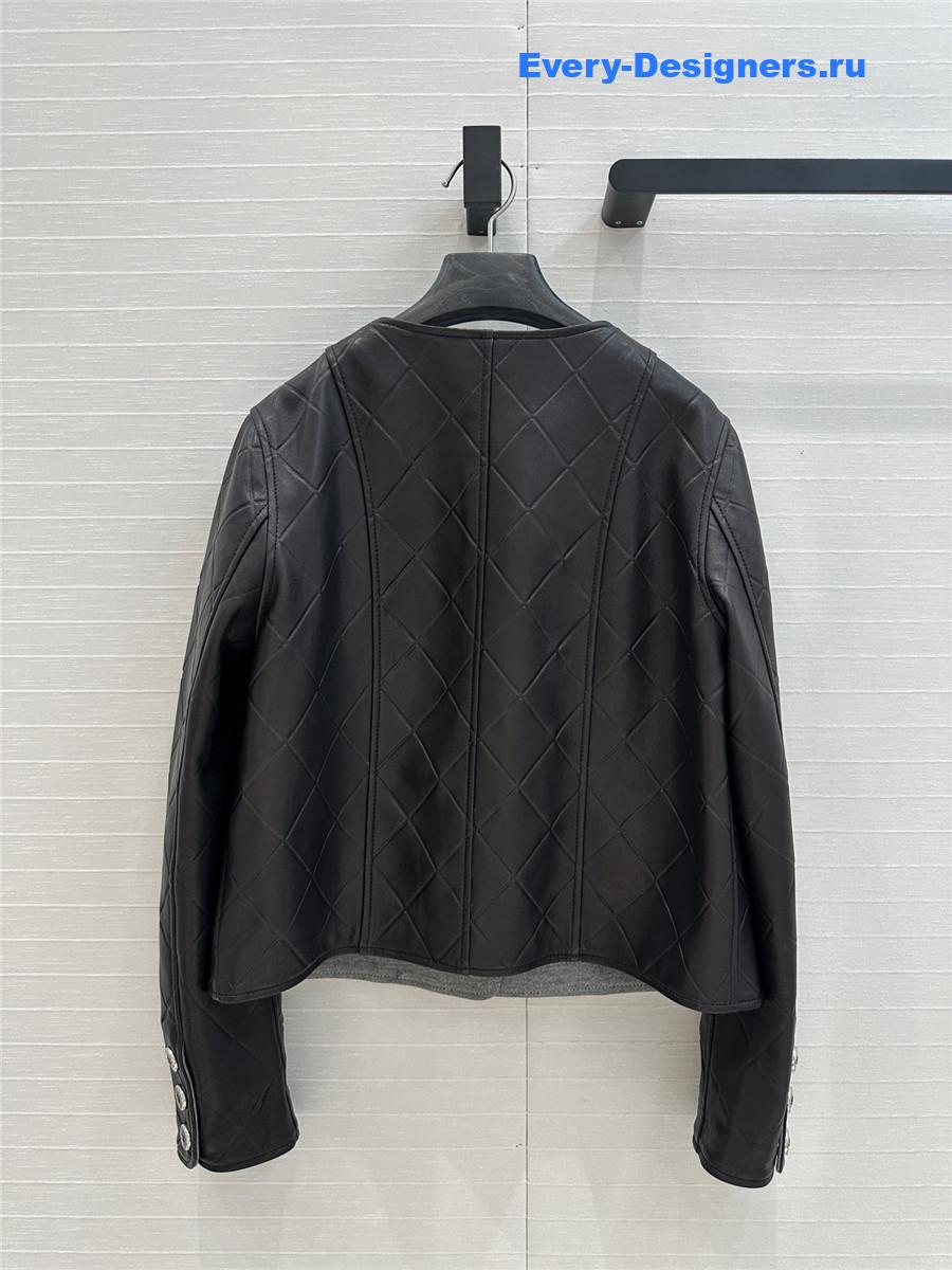 Ch**el black quilted sheepskin jacket