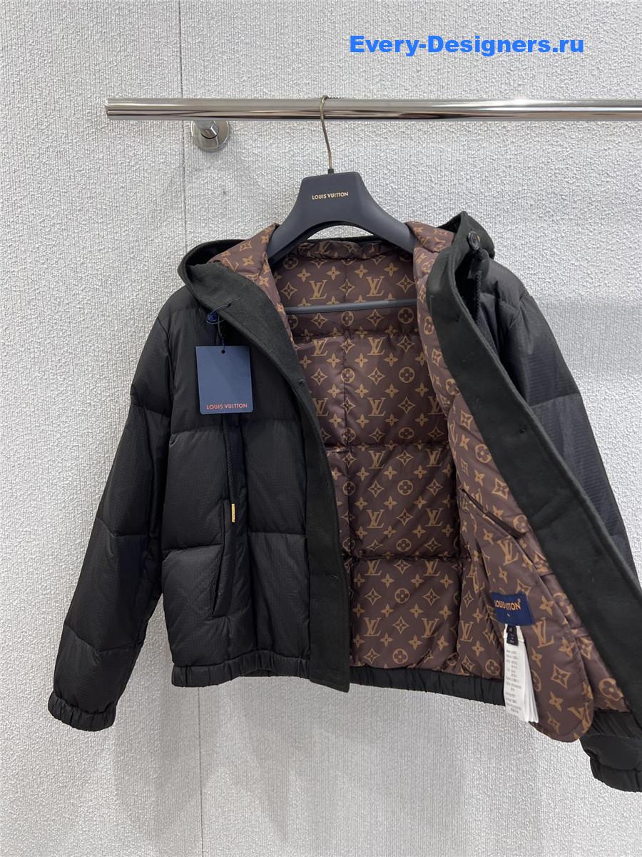 l0vis Vvtt0n black hooded quilted ripstop jacket