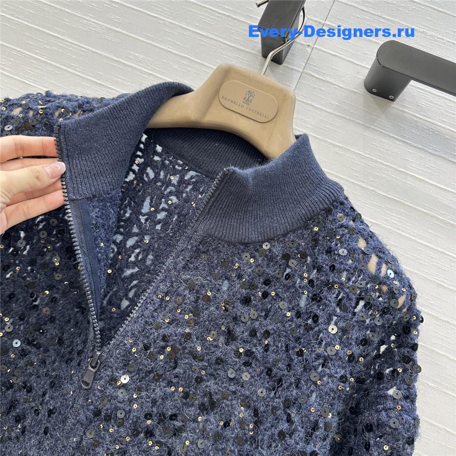 BC Dark Blue sequin-embellished Cardigan